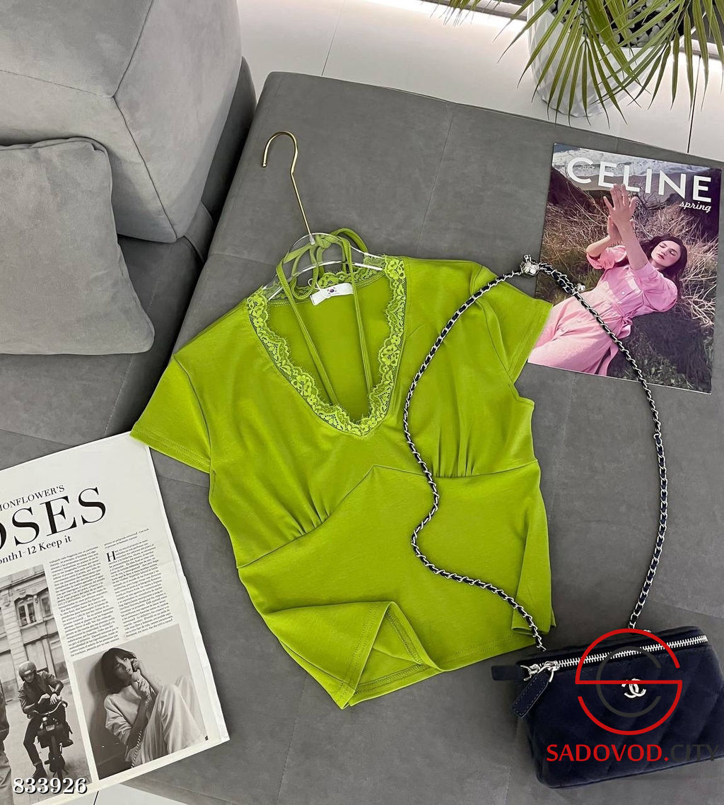 Футболка женская с гипюром