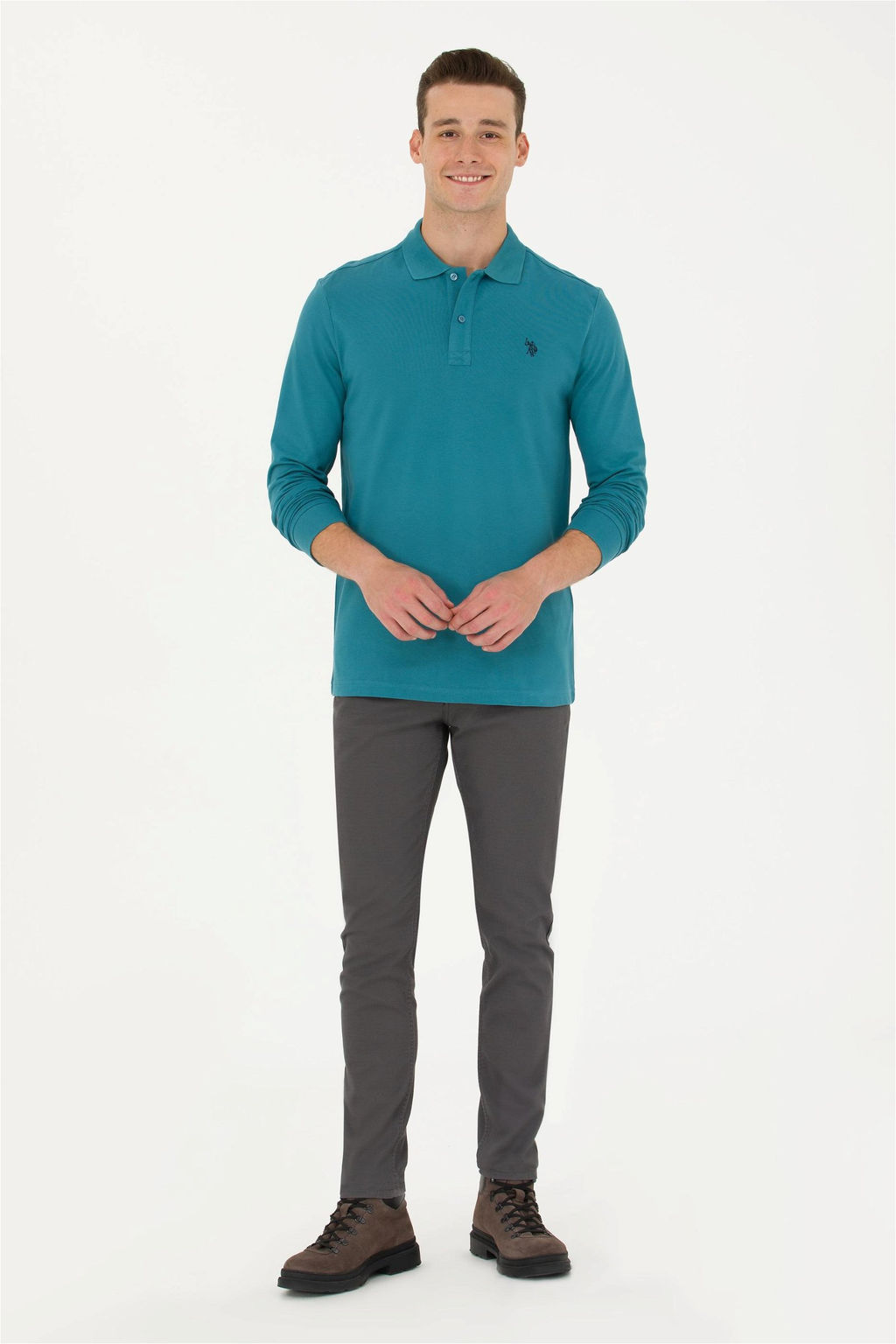 U. S. Polo Assn Мужские брюки из плотной ткани антрацитового цвета - U.s. polo assn фото 10