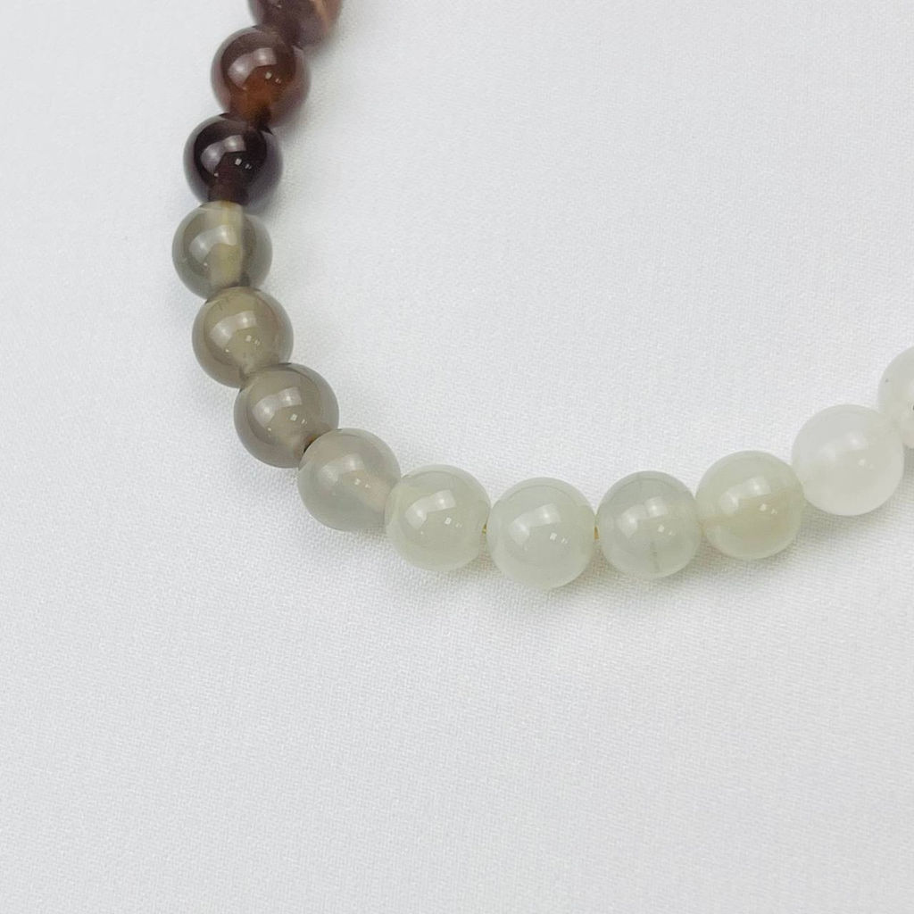 Браслет из Лунного камня градиент - Радуга самоцветов фото 5