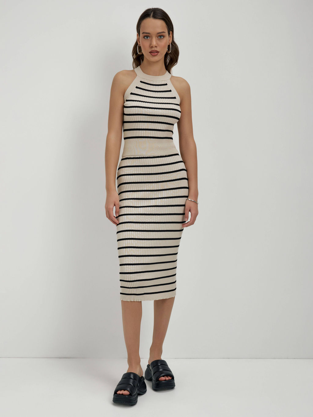 CONTE LDK 2336 Юбка женская beige-black - Conte elegant фото 4