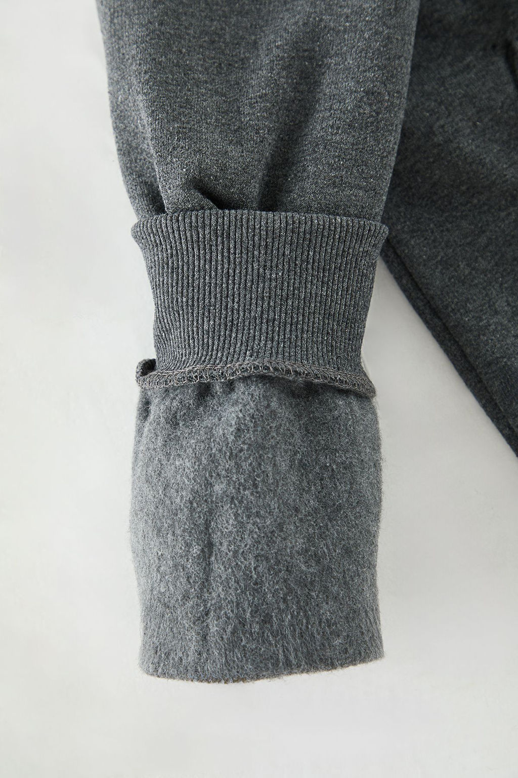 TRENDYOL MAN Indigo Oversize/Genis Kesim Ici Polarl? Kapusonlu Sweatshirt TMNAW25SW00115 - Trendyolmilla фото 4
