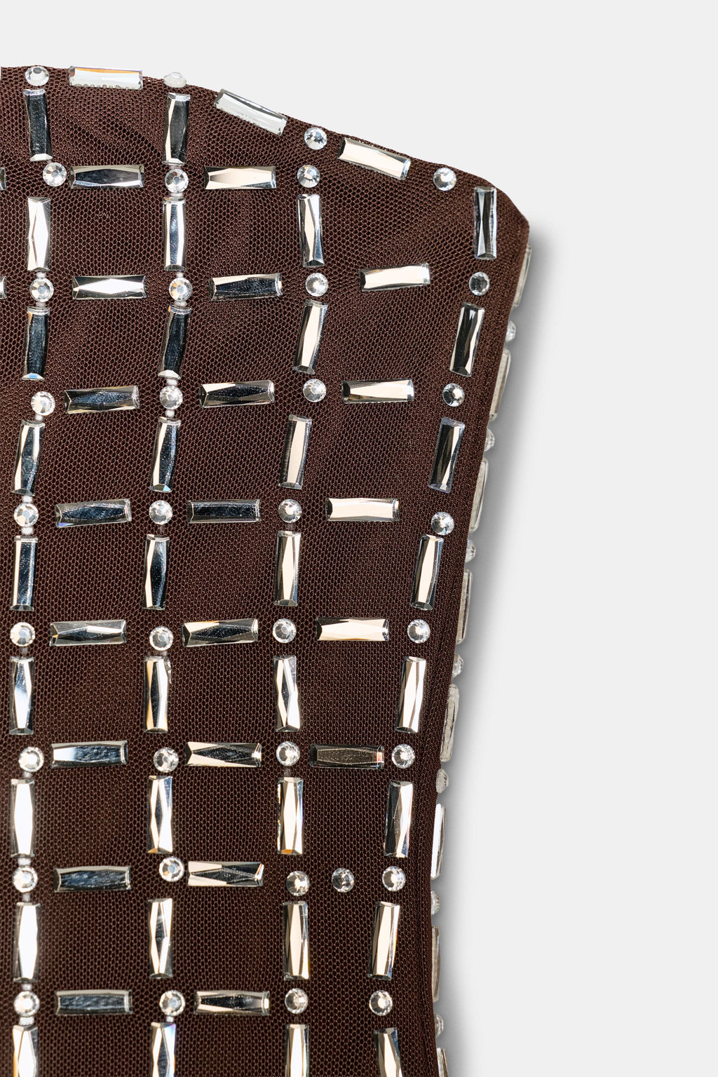 SHIMMER MESH BANDEAU TOP - Zara фото 7