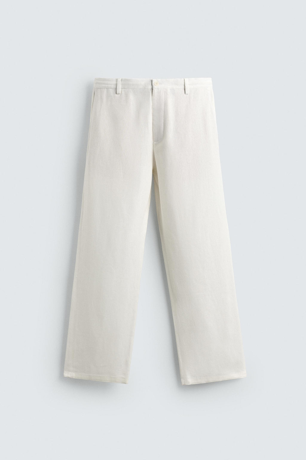 PANTAL?N RELAXED FIT VISCOSA - C??AMO / Blanco roto - Zara фото 6