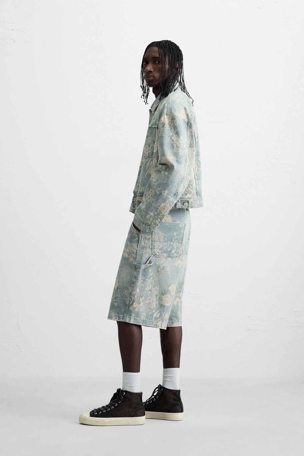 FLORAL PRINT DENIM JACKET - Zara фото 6