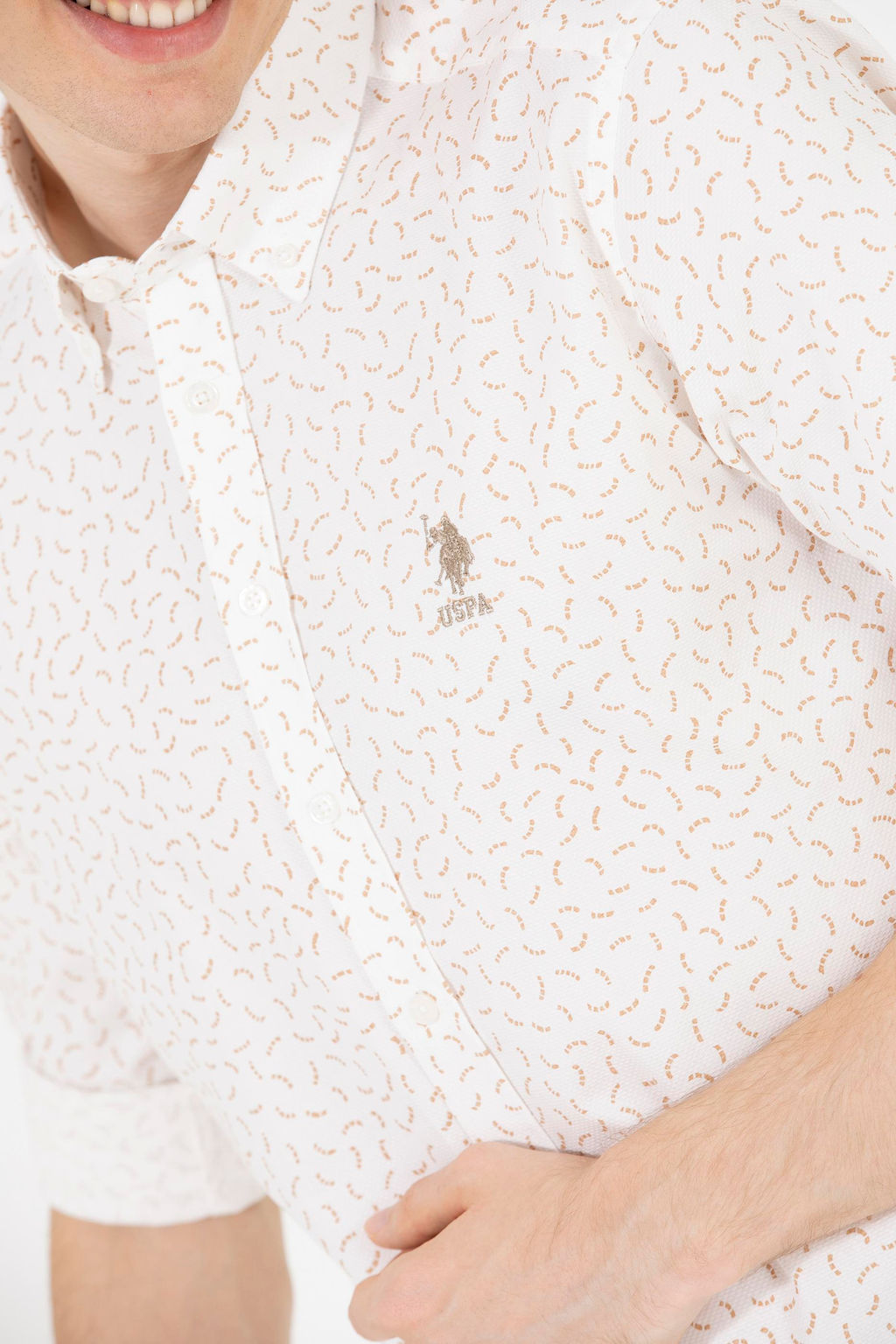 U. S. Polo Assn / Мужская рубашка Camel с длинным рукавом - U.s. polo assn фото 21