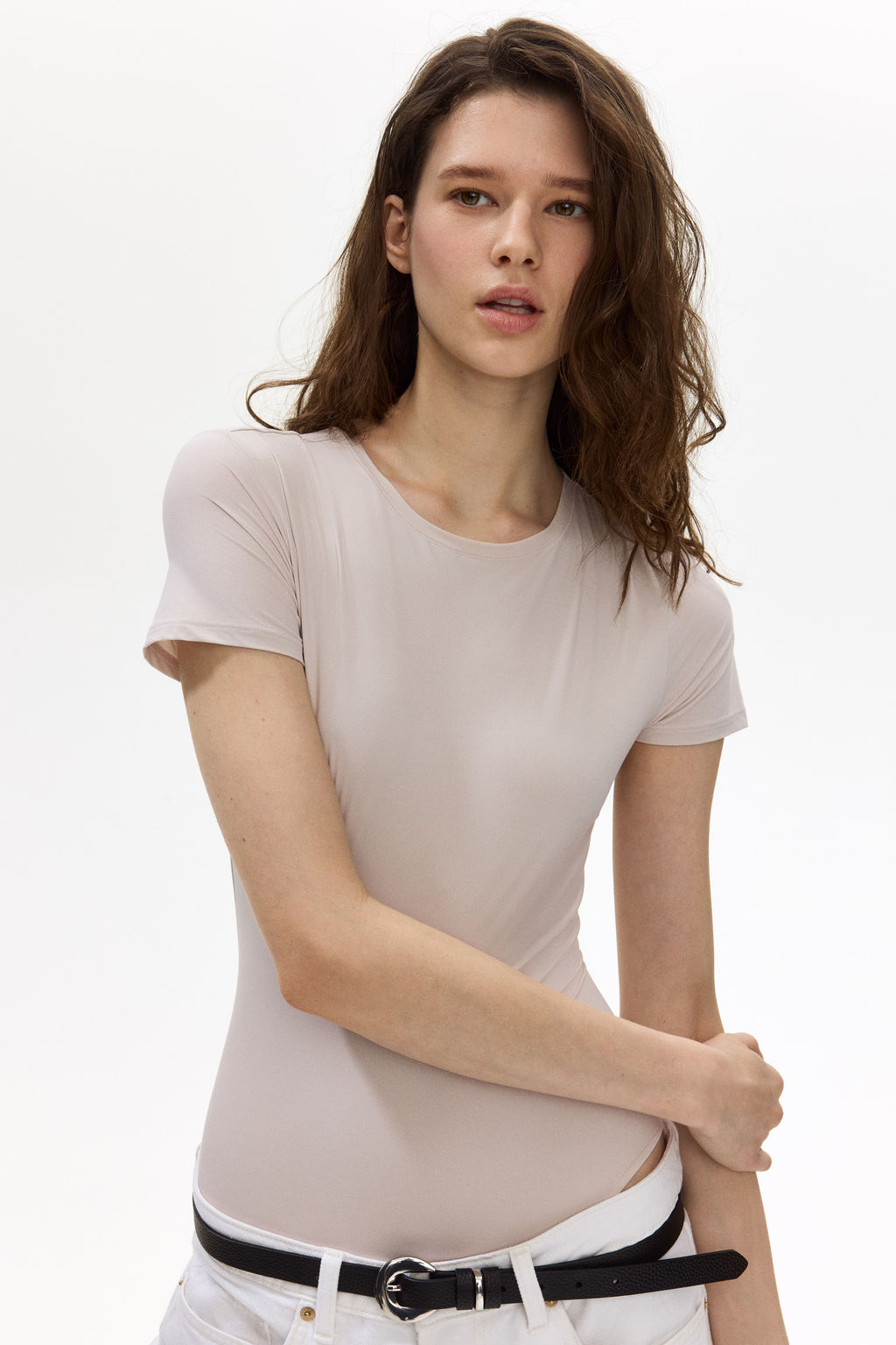 Body de manga corta en microfibra - H&m фото 6