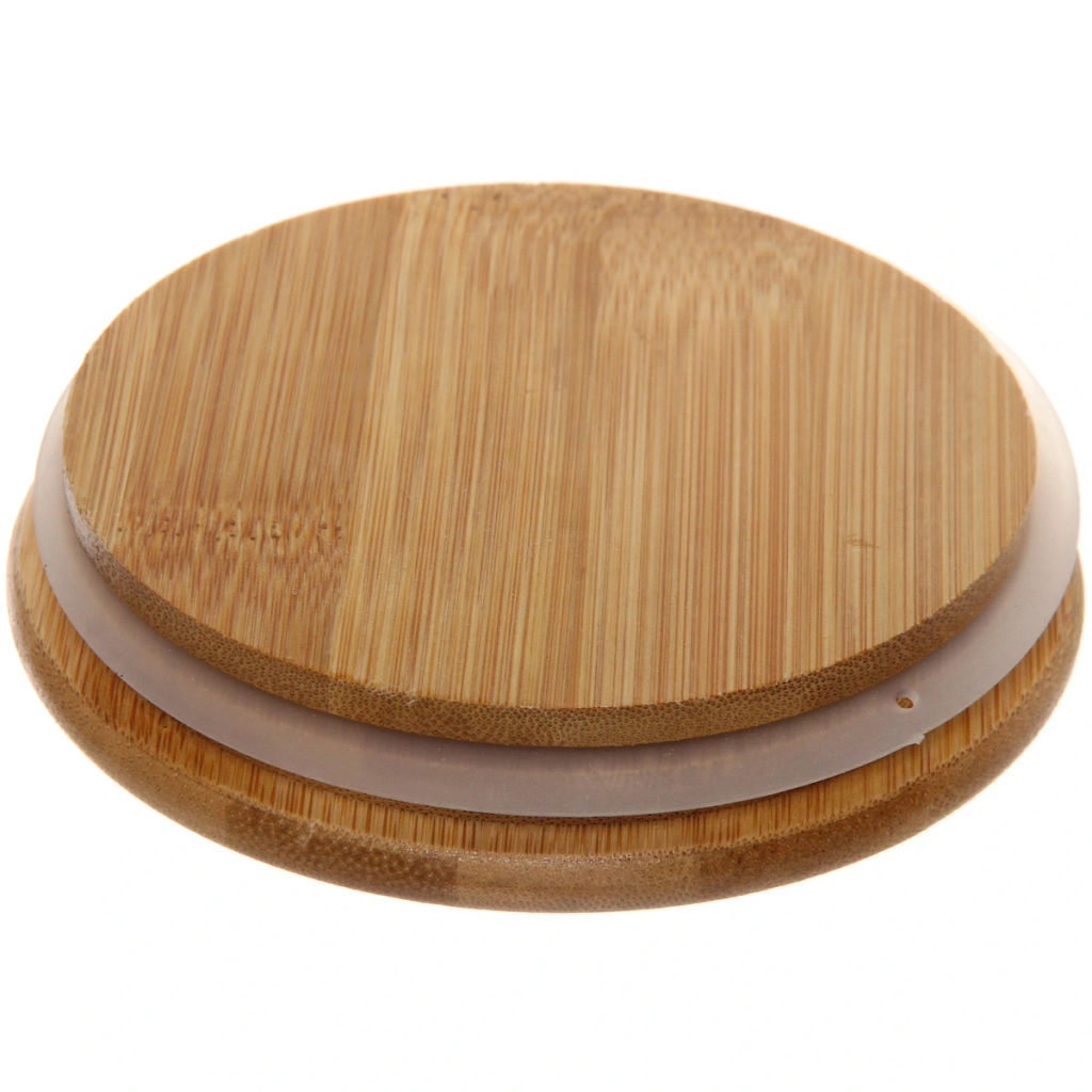 Банка для продуктов стеклянная "Хай-Тек" в наборе 2*400мл с бамбуковой крышкой 11*6см