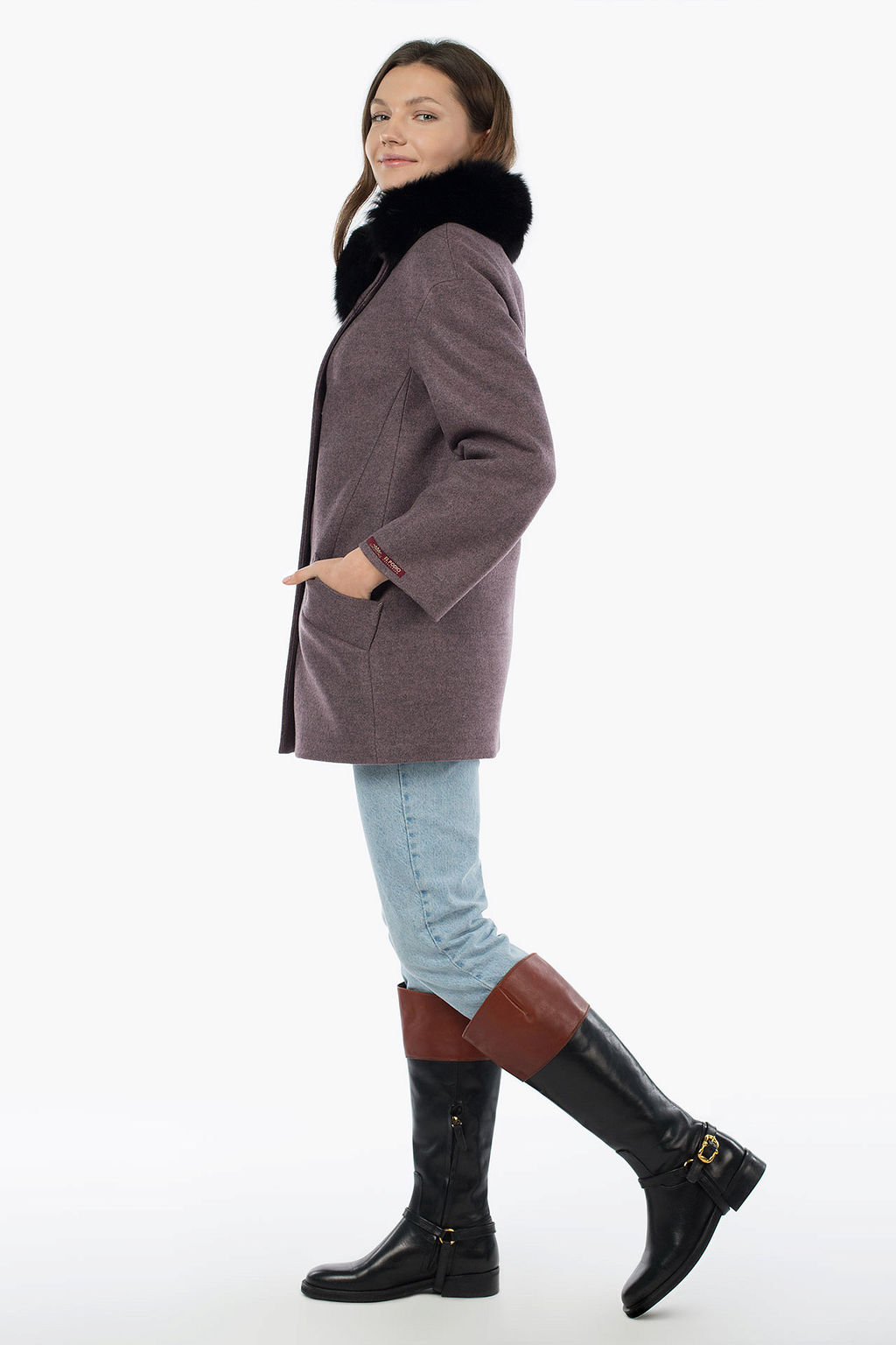 Мех натуральный (песец) Пальто утепленное Термофинн 100 г - El podio фото 4