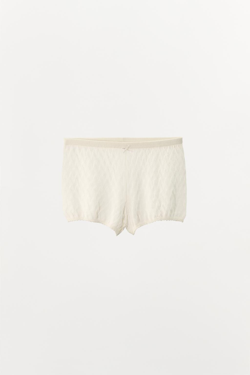 POINTELLE KNIT SHORTS WITH BOW - Zara фото 7