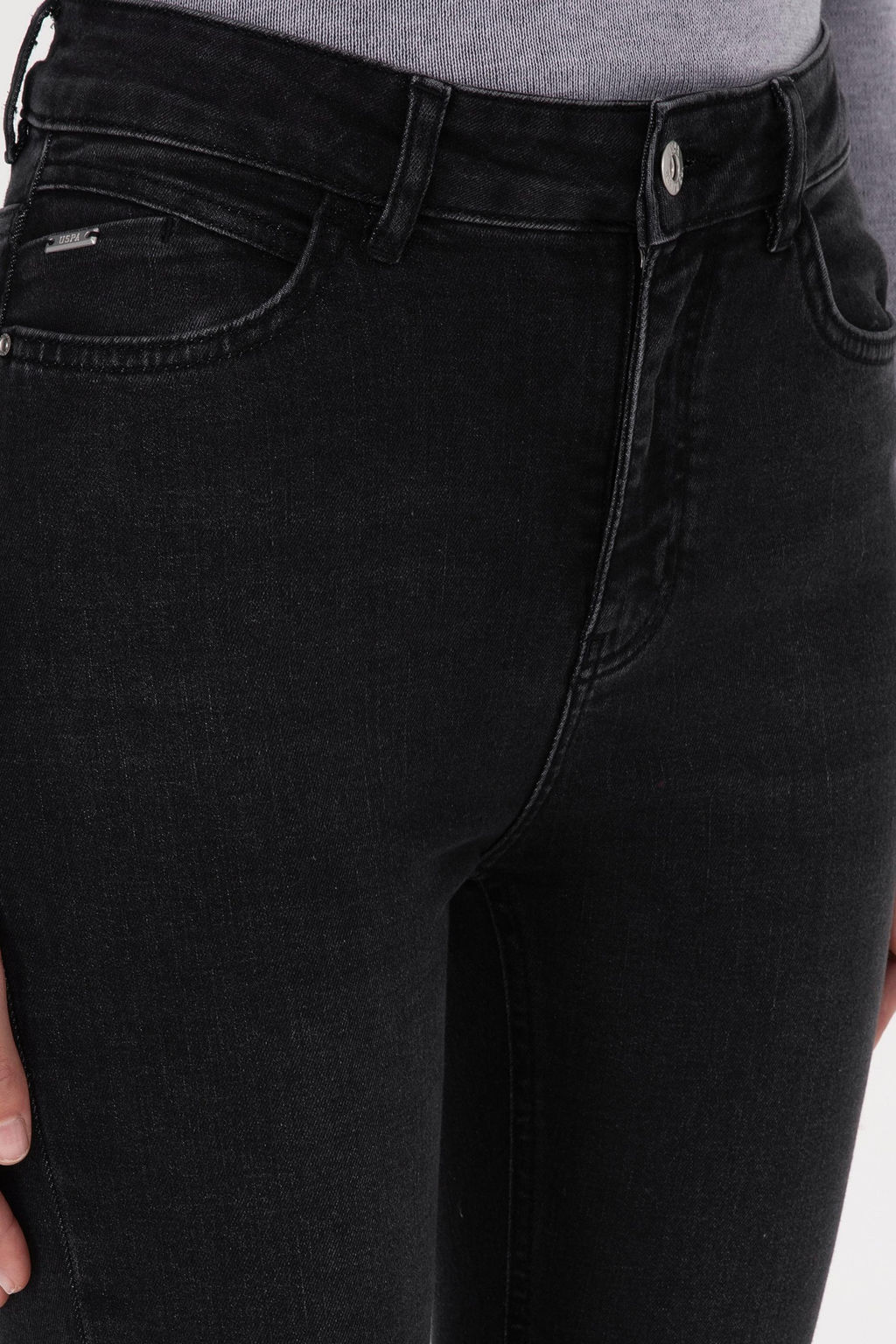 Kad_n Siyah Slim Flare Fit Jean Pantolon - U.s. polo assn фото 5