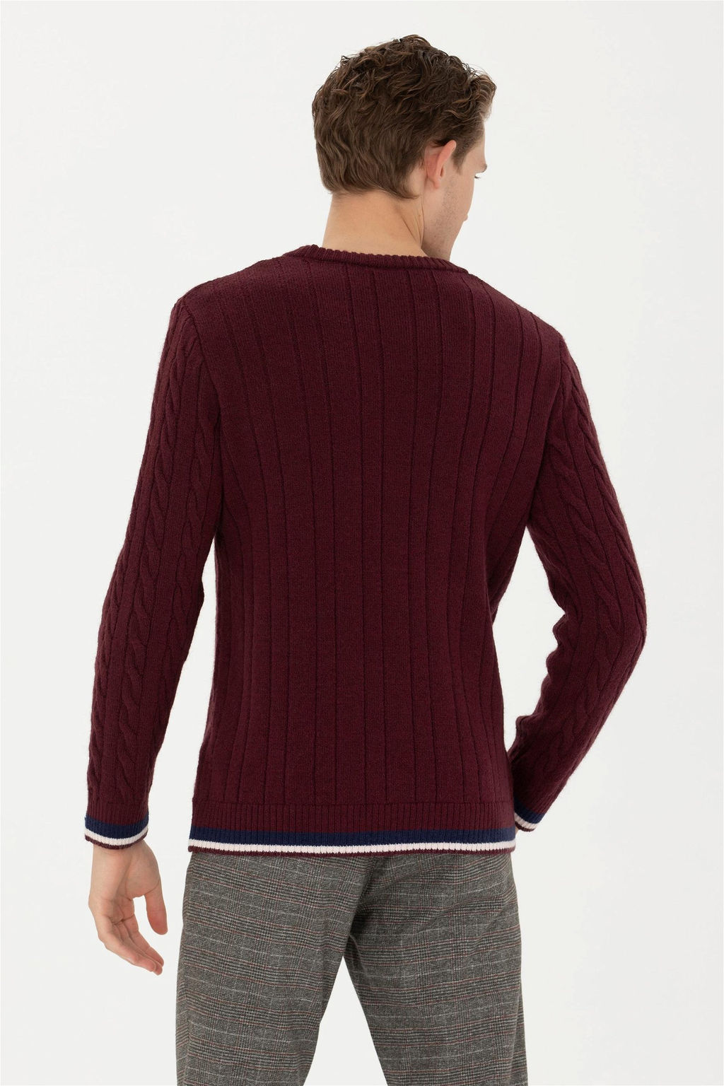 Мужской бордово-красный свитер - U.s. polo assn фото 12