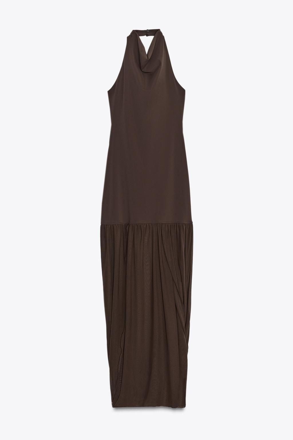 HALTERNECK DRESS WITH MATCHING DETAIL - Zara фото 6