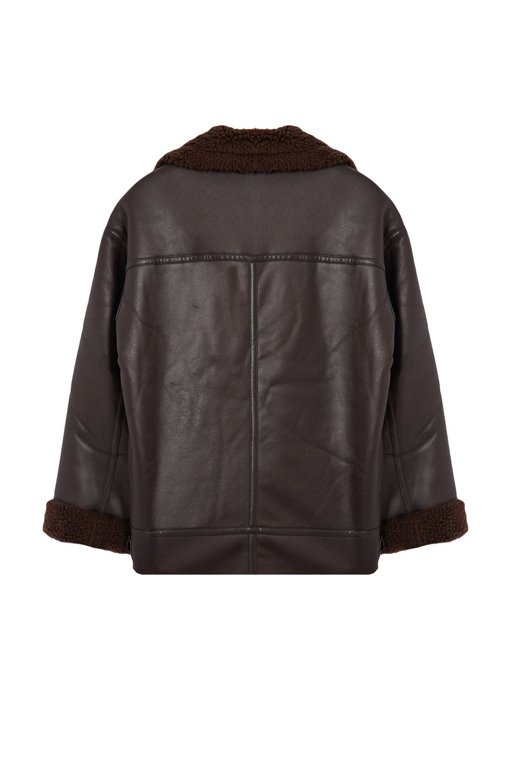 Vizon Regular Kal?p Yakas? Kemer Detayl? Peluslu Suet Biker Ceket Mont TWOAW25MO00011 - Trendyolmilla фото 17