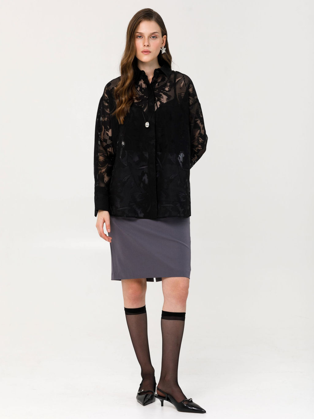 Юбка с цельнокроеным поясом