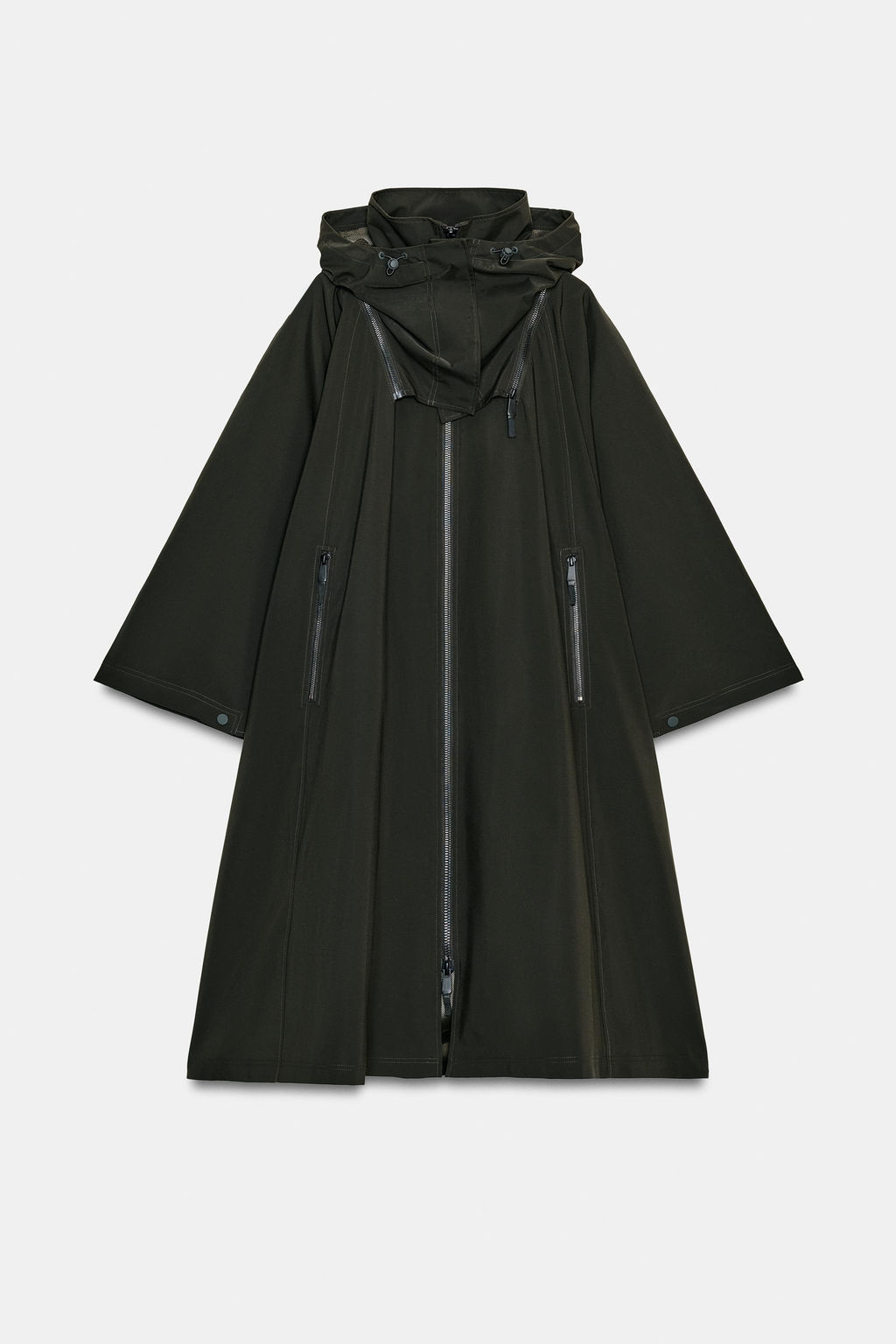TRENCH CAPA WATER REPELLENT ZW COLLECTION LIMITED EDITION / Botella oscuro