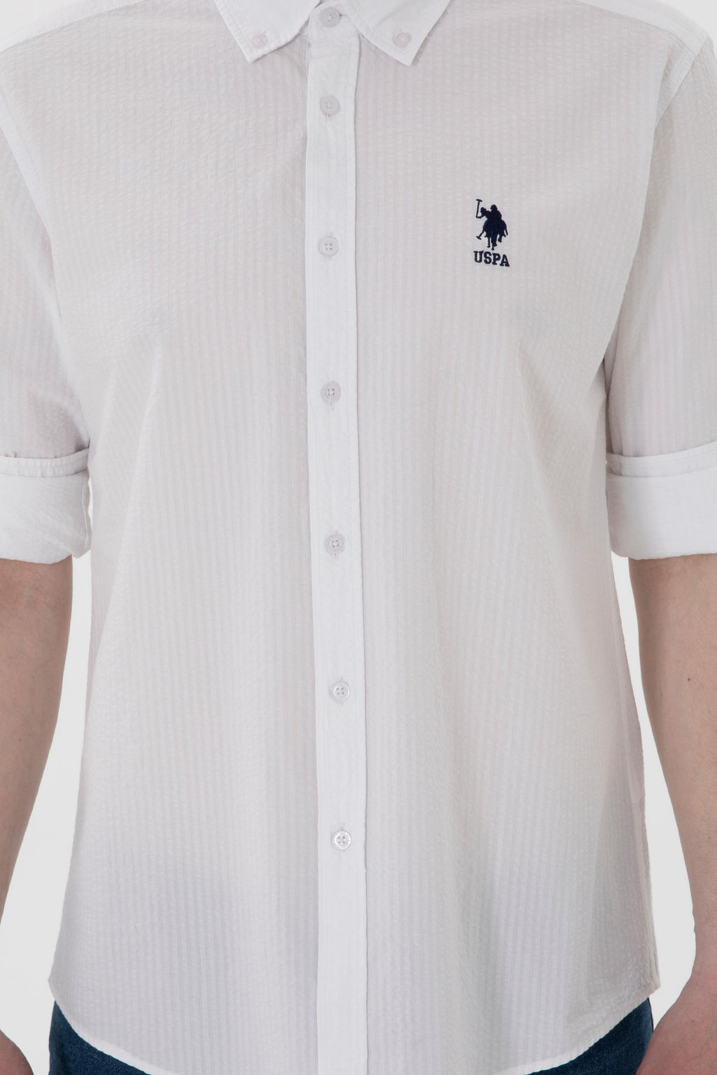 Erkek Beyaz Uzun Kollu G_mlek Sepette S_rpriz _ndirim - U.s. polo assn фото 6