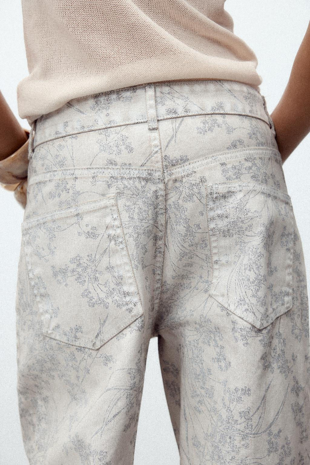 ZW COLLECTION MID-WAIST BALLOON JEANS - Zara фото 6