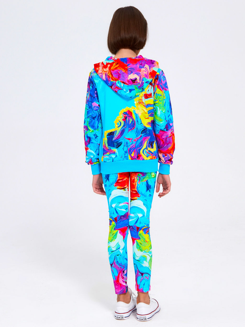 Толстовка "Краски",бирюзовый