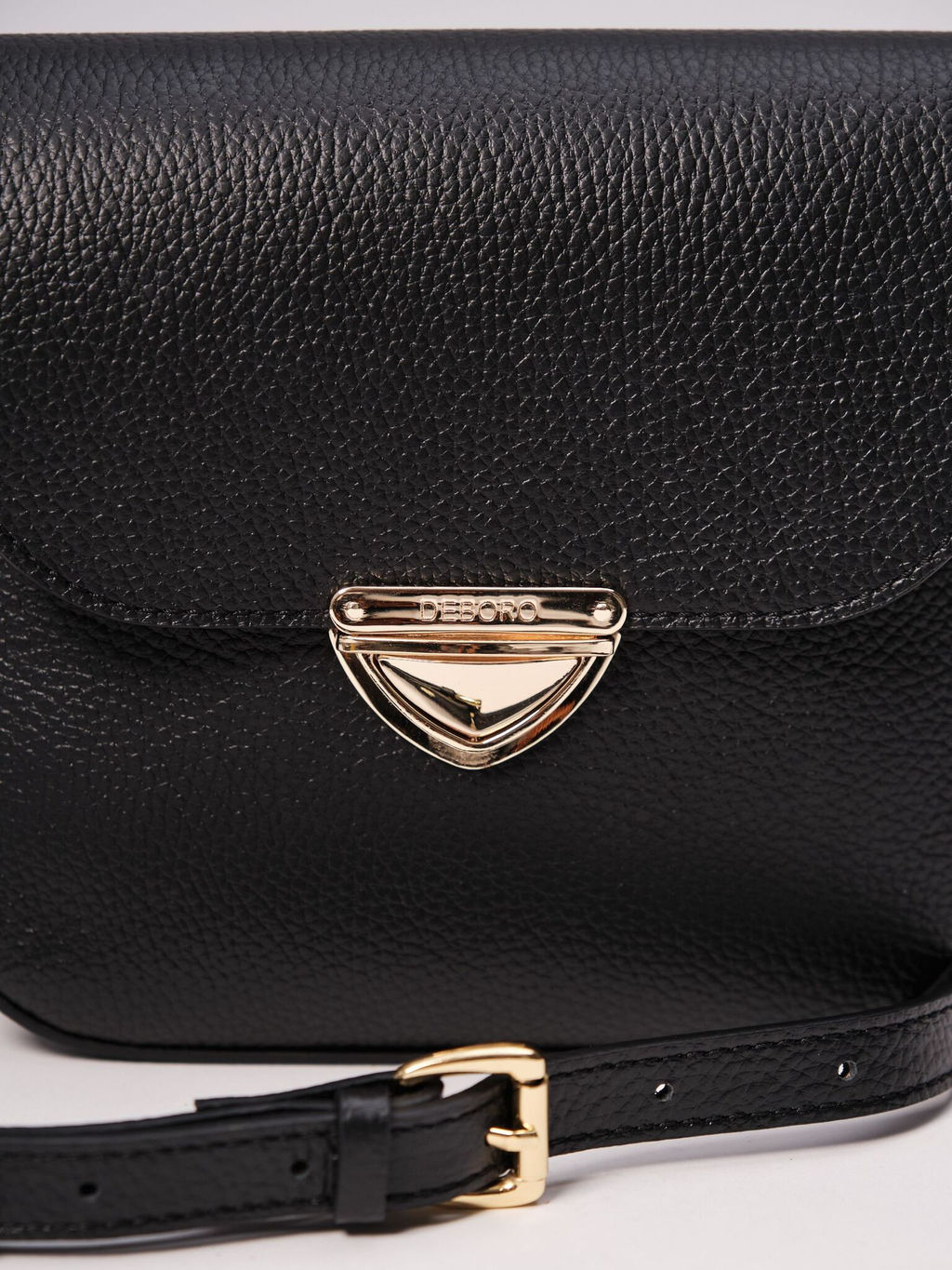 Сумка кожаная через плечо Deboro 3158 черный
