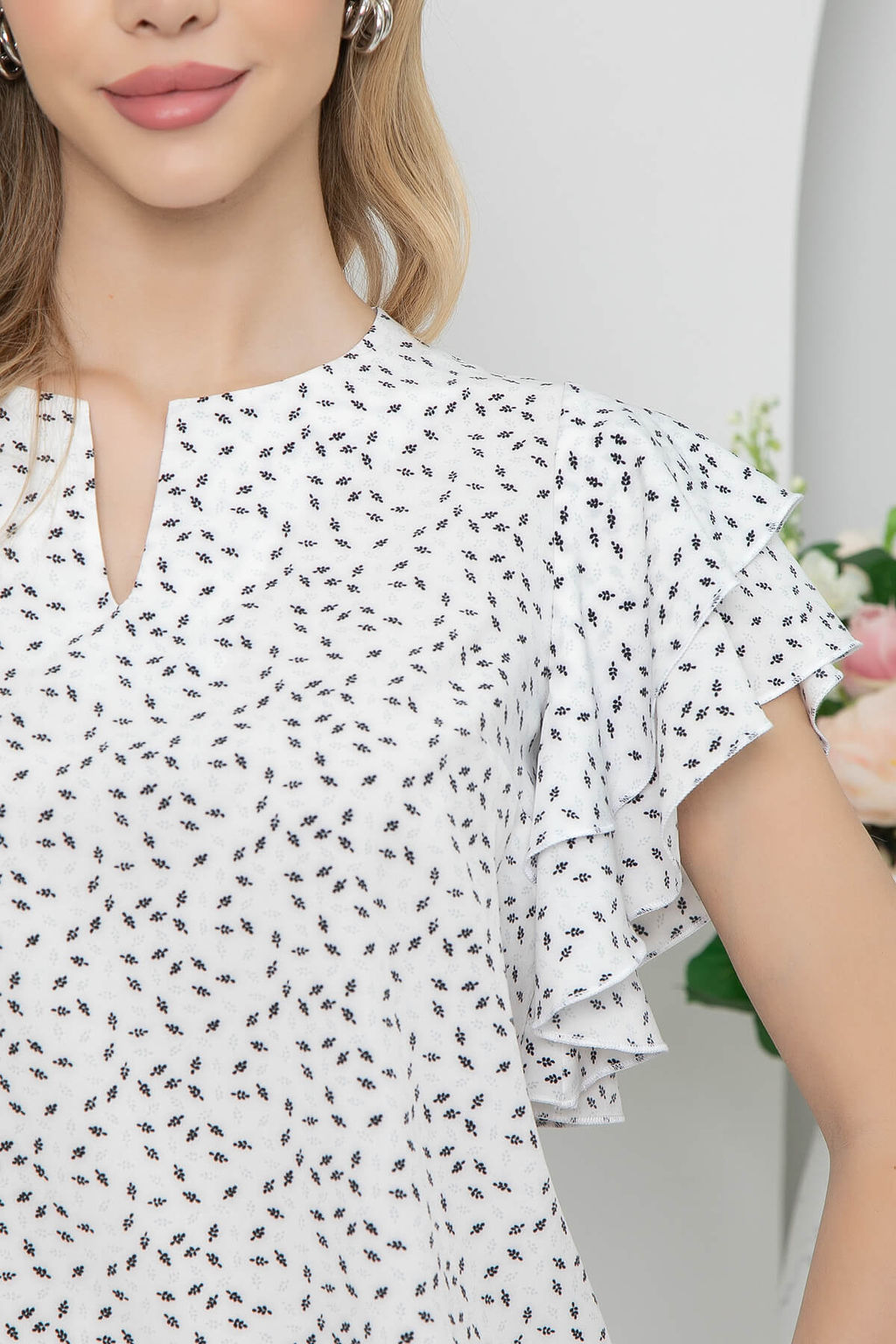 Блуза Рия (вайт) Б5578 - Lt collection фото 3