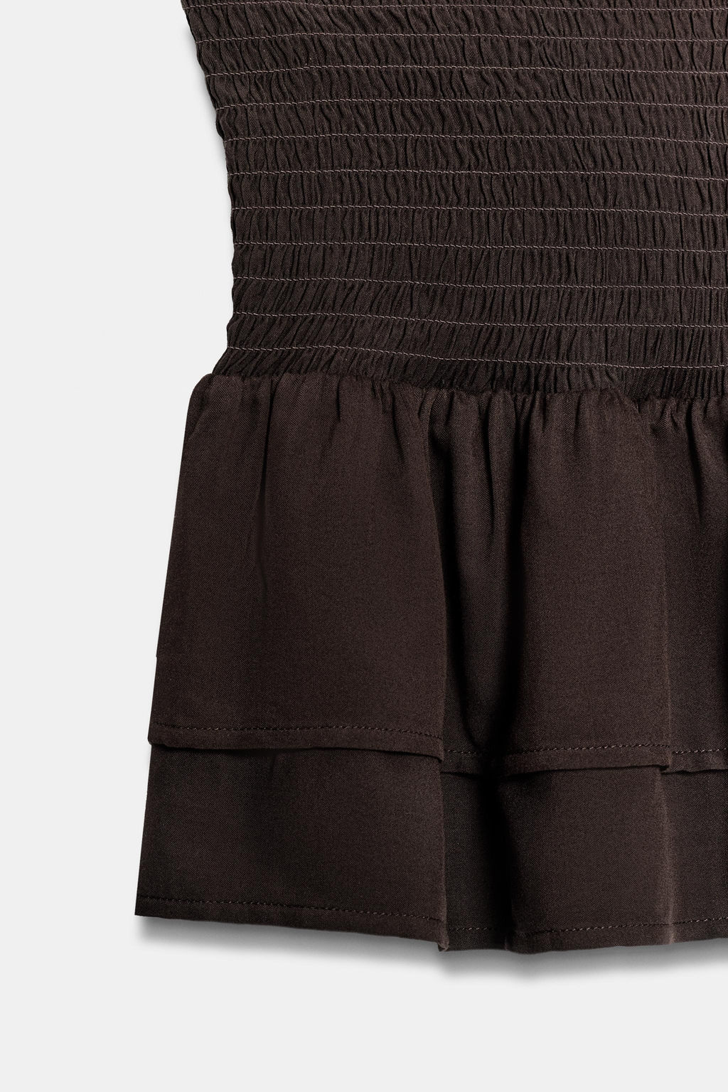 SHORTS NIDO DE ABEJA VOLANTES / Marr?n - Zara фото 9