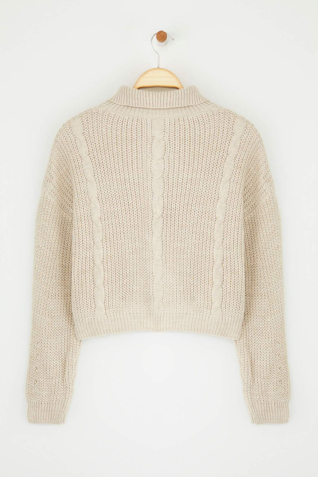 TRENDYOLMILLA Lacivert Crop Renk Bloklu Dik Yaka Triko H?rka TWOAW24HI00238 фото 7