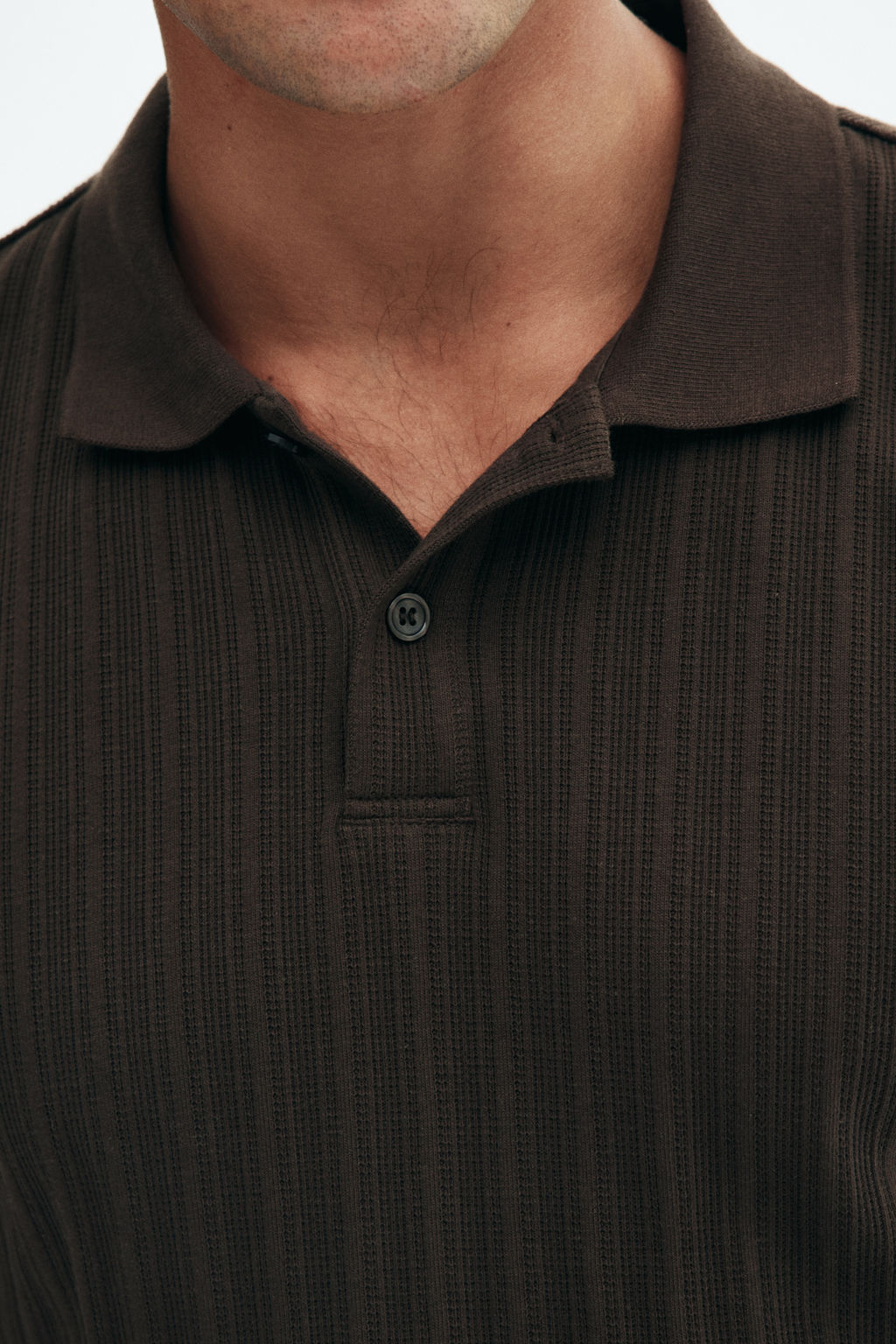 Polo en punto con textura Slim Fit - H&m фото 10