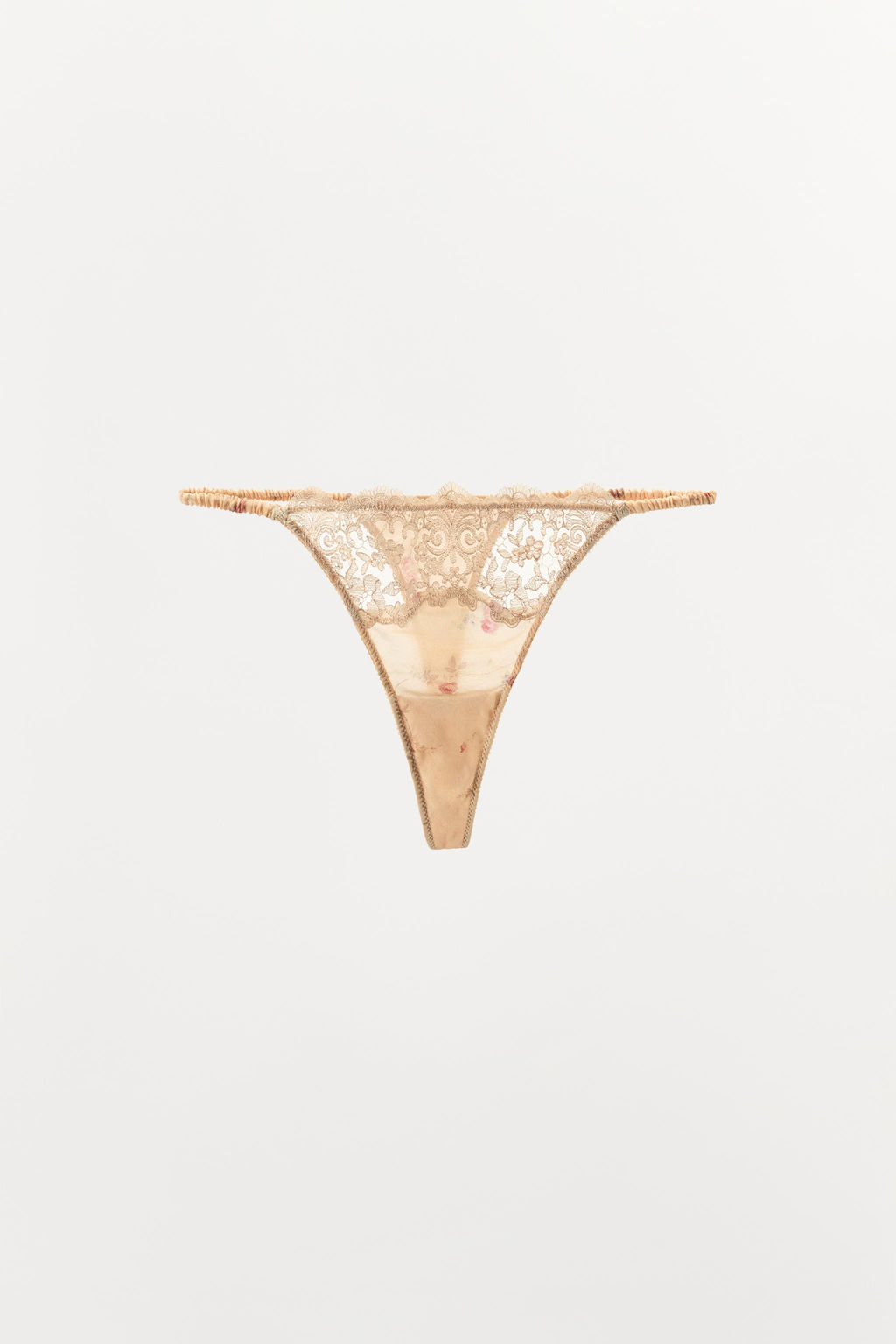 TANGA ESTAMPADO FLORES ENCAJE / Naranja - Zara фото 4