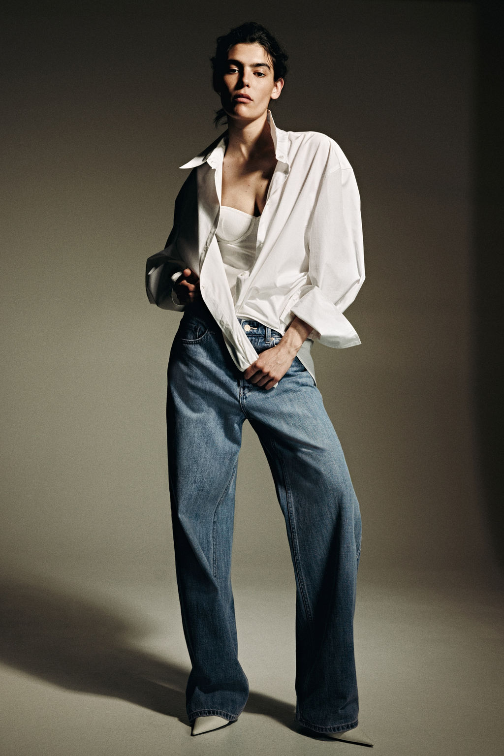 Wide Regular Waist Jeans - H&m фото 7