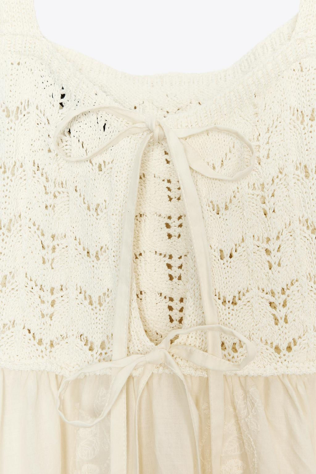 CONTRASTING KNIT DRESS - Zara фото 9