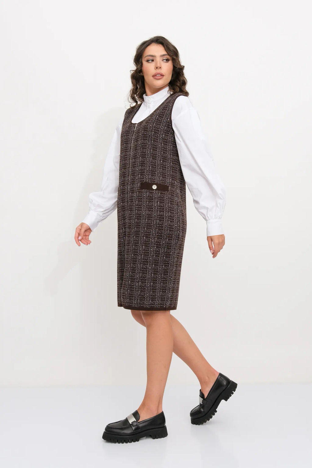 БЕЛАРУСЬ Платье Д 3481 дл/шоколад - Текстильная мануфактура фото 4