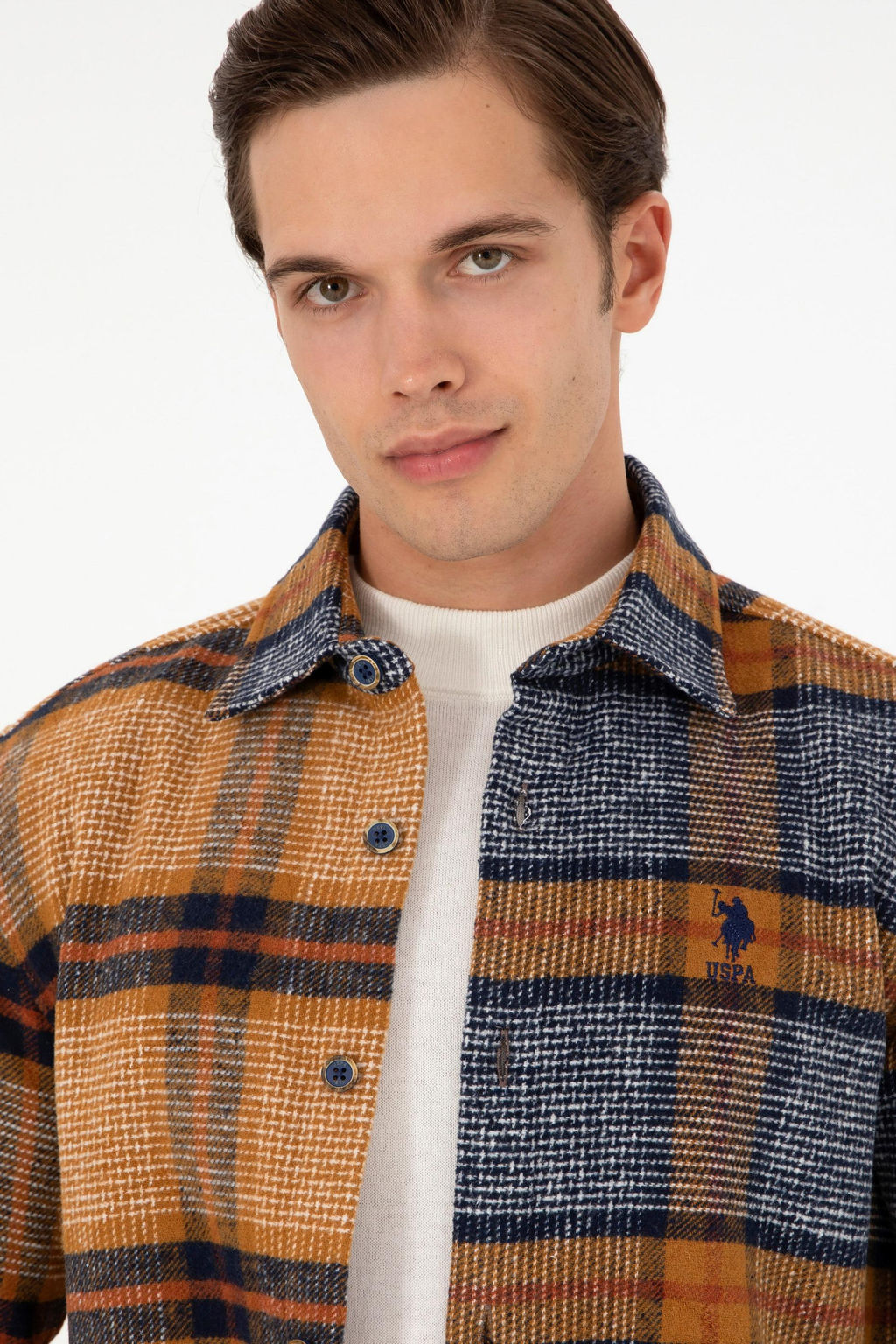 Мужская темно-синяя рубашка с длинным рукавом Неожиданная скидка в корзине - U.s. polo assn фото 2