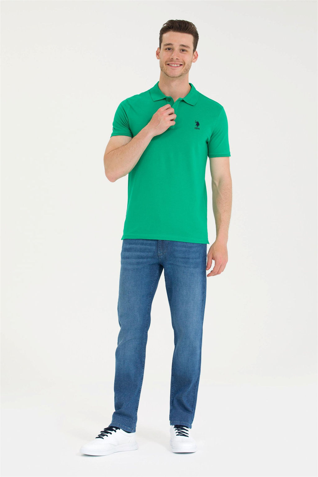 Мужская зеленая базовая футболка - U.s. polo assn фото 11