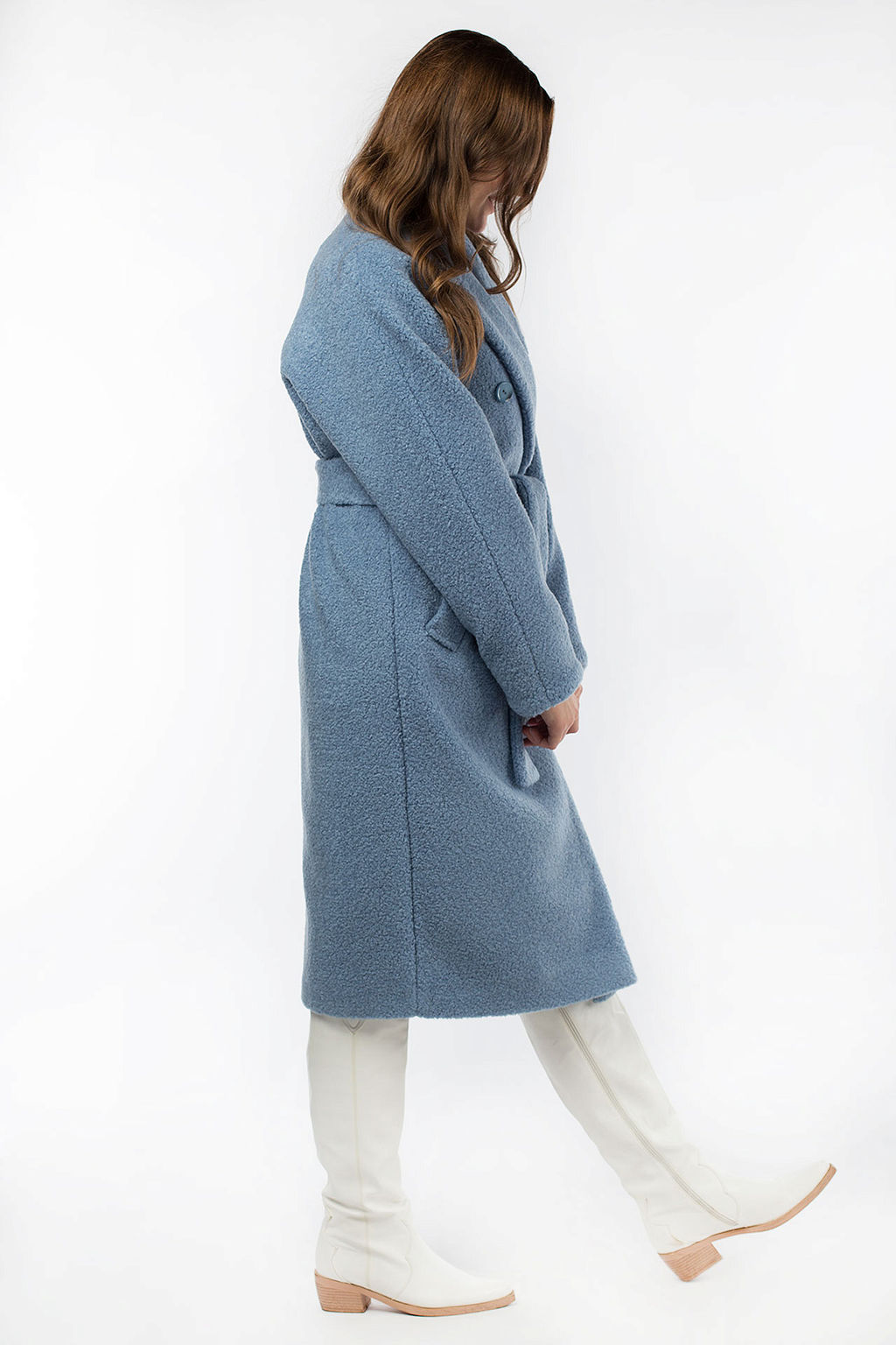 01-09224 Пальто женское демисезонное (пояс) - El podio фото 4