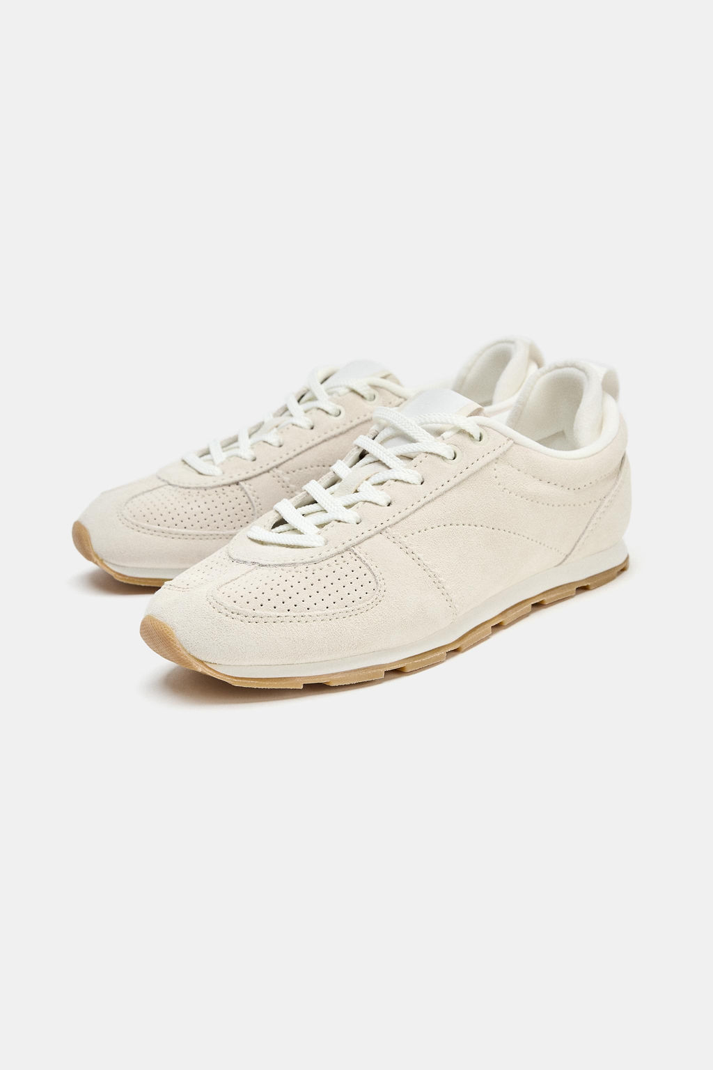 SPLIT SUEDE RUNNING TRAINERS - Zara фото 14