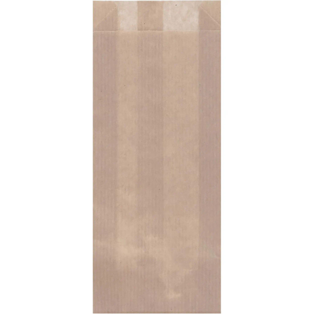 Пакет бумажный 80x20х220, 70 гр/м2, крафт, коричневый, 500 шт/уп