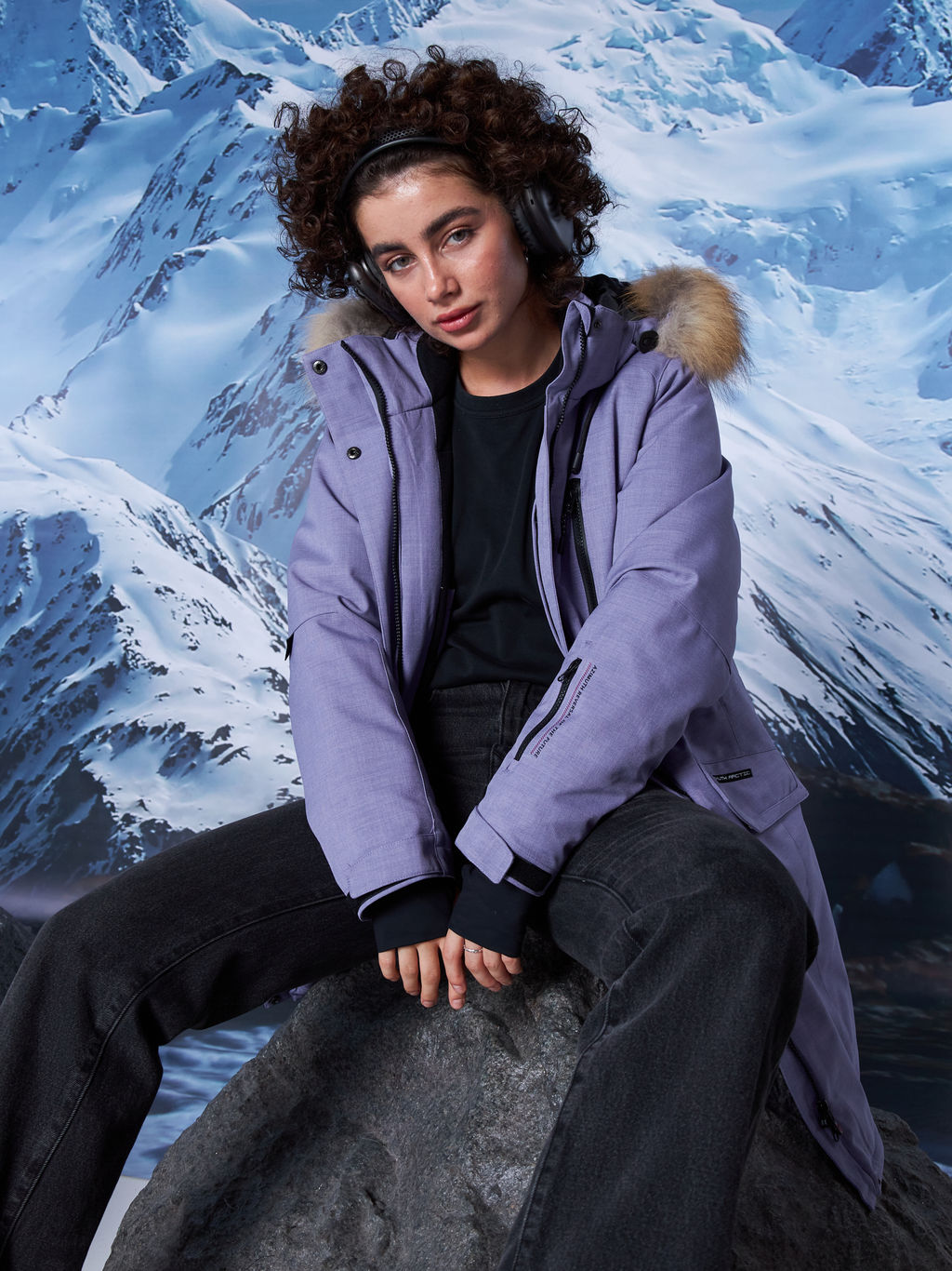 Женская зимняя мембранная парка Azimuth Глория 124/24006_7 Сладкий Лавандовый  фото 4