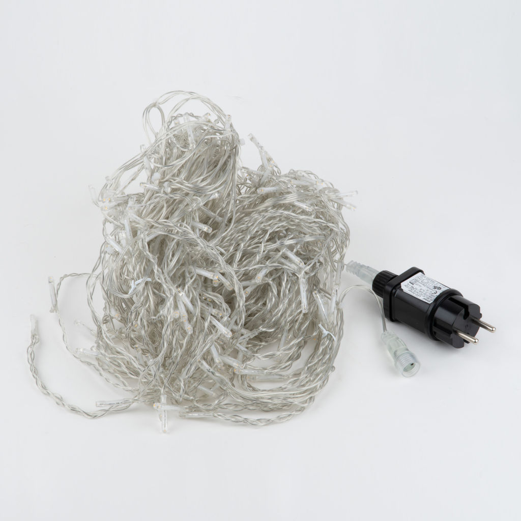 ULD-C3020-264/TTK WARM WHITE IP44 Занавес светодиодный с эффектом мерцания, 3х2м. 264 светодиода. Теплый белый свет. Провод прозрачный. TM Uniel - Volpe фото 5