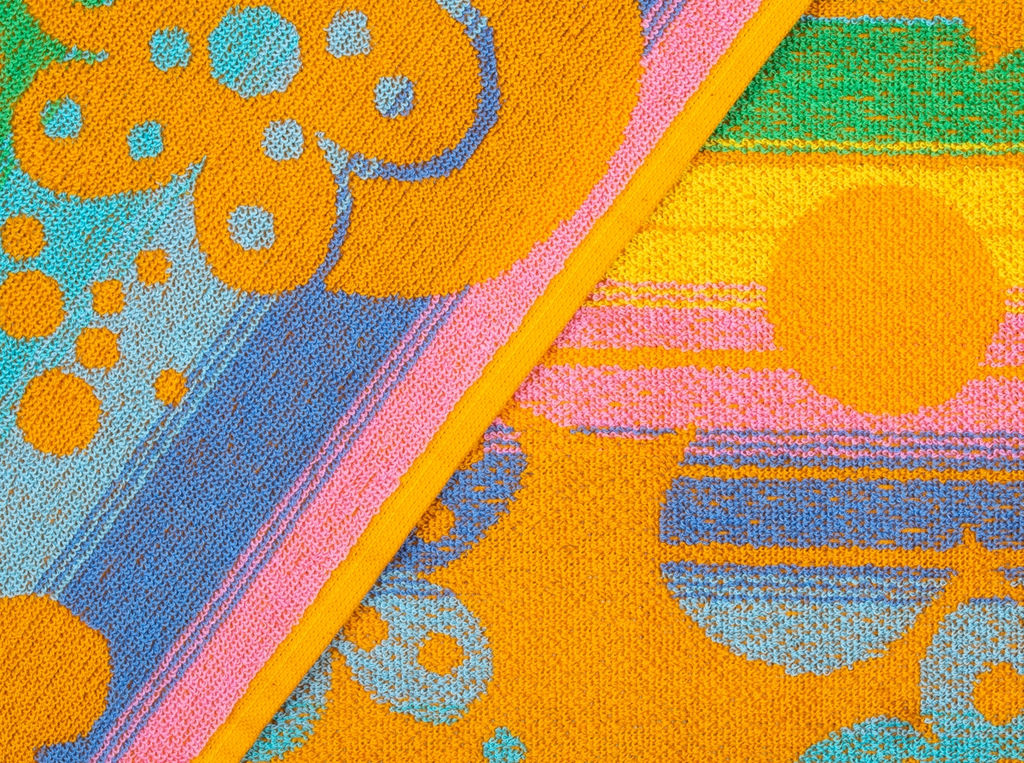 Полотенце махровое 6с102.411ж1 Цветочная поляна (зол.рад) 67х150см
