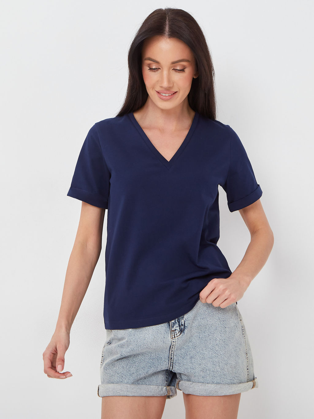 Футболка с V-вырезом - Fashion.love.story фото 4