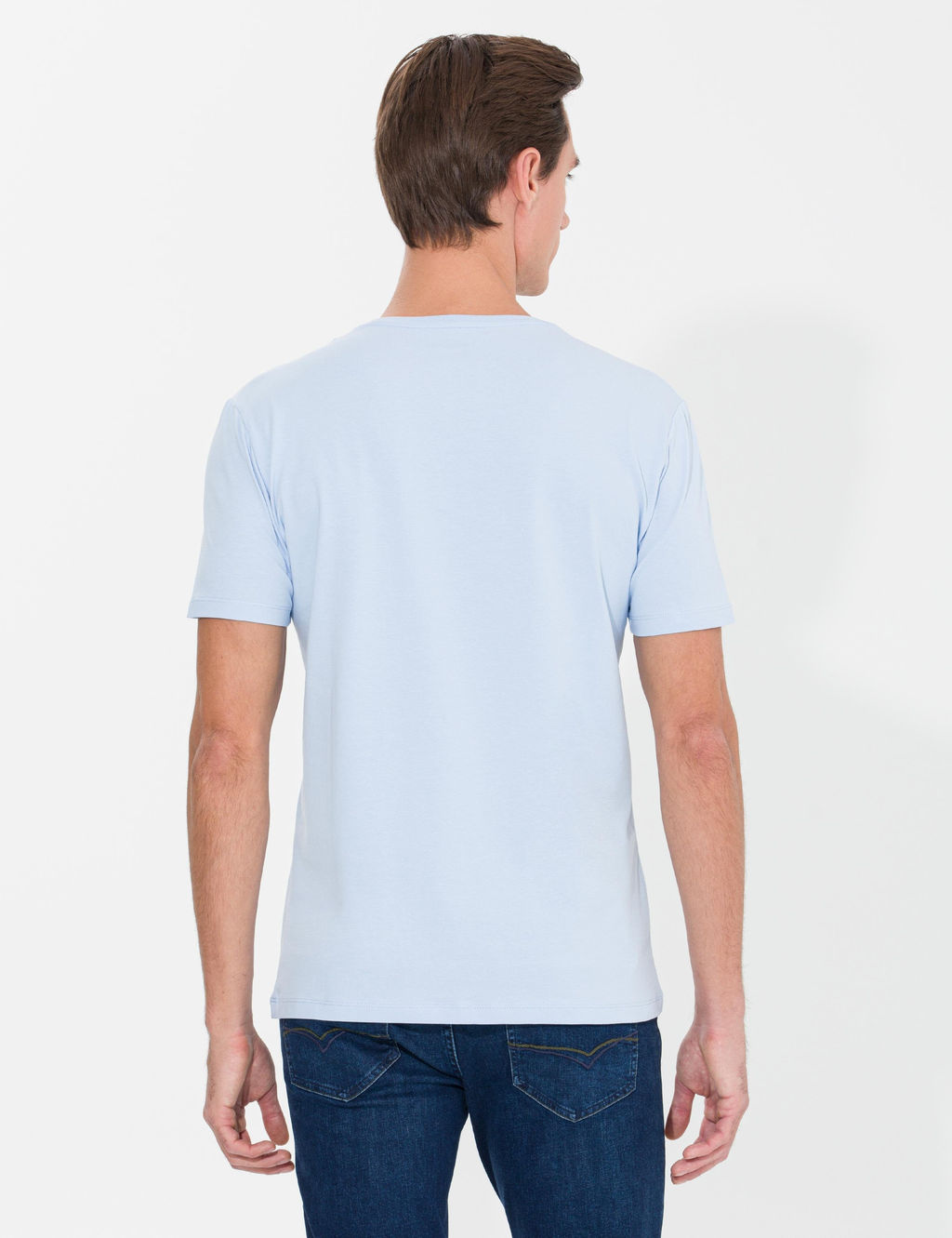 Голубая облегающая футболка - Cacharel фото 5