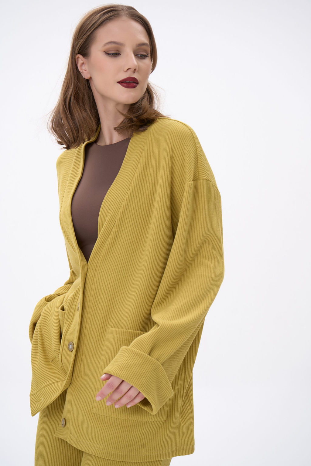 Кардиган Эмили (горчичный) - Эльза фото 21