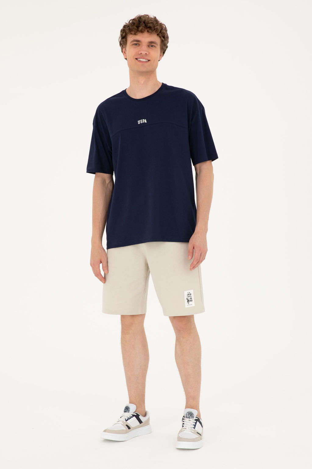 Erkek Comfort Fit Bisiklet Yaka Lacivert Ti__rt