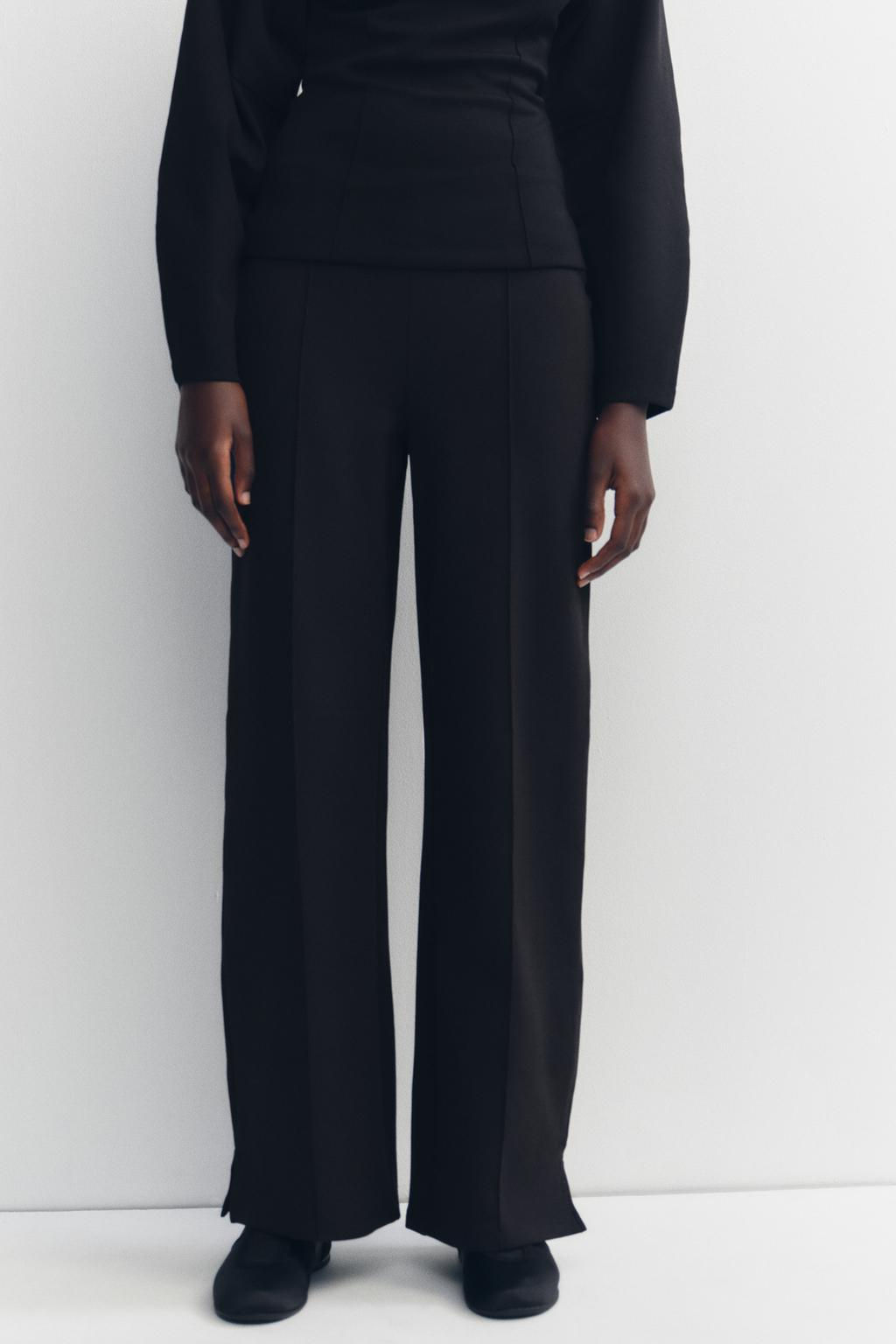 INTERLOCK KNIT TROUSERS WITH VENTS - Zara фото 11