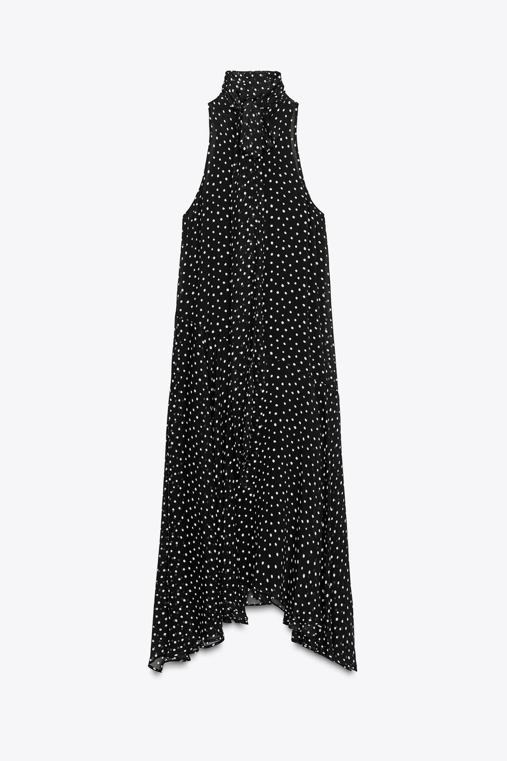 ZW COLLECTION HALTER POLKA DOT DRESS - Zara фото 9