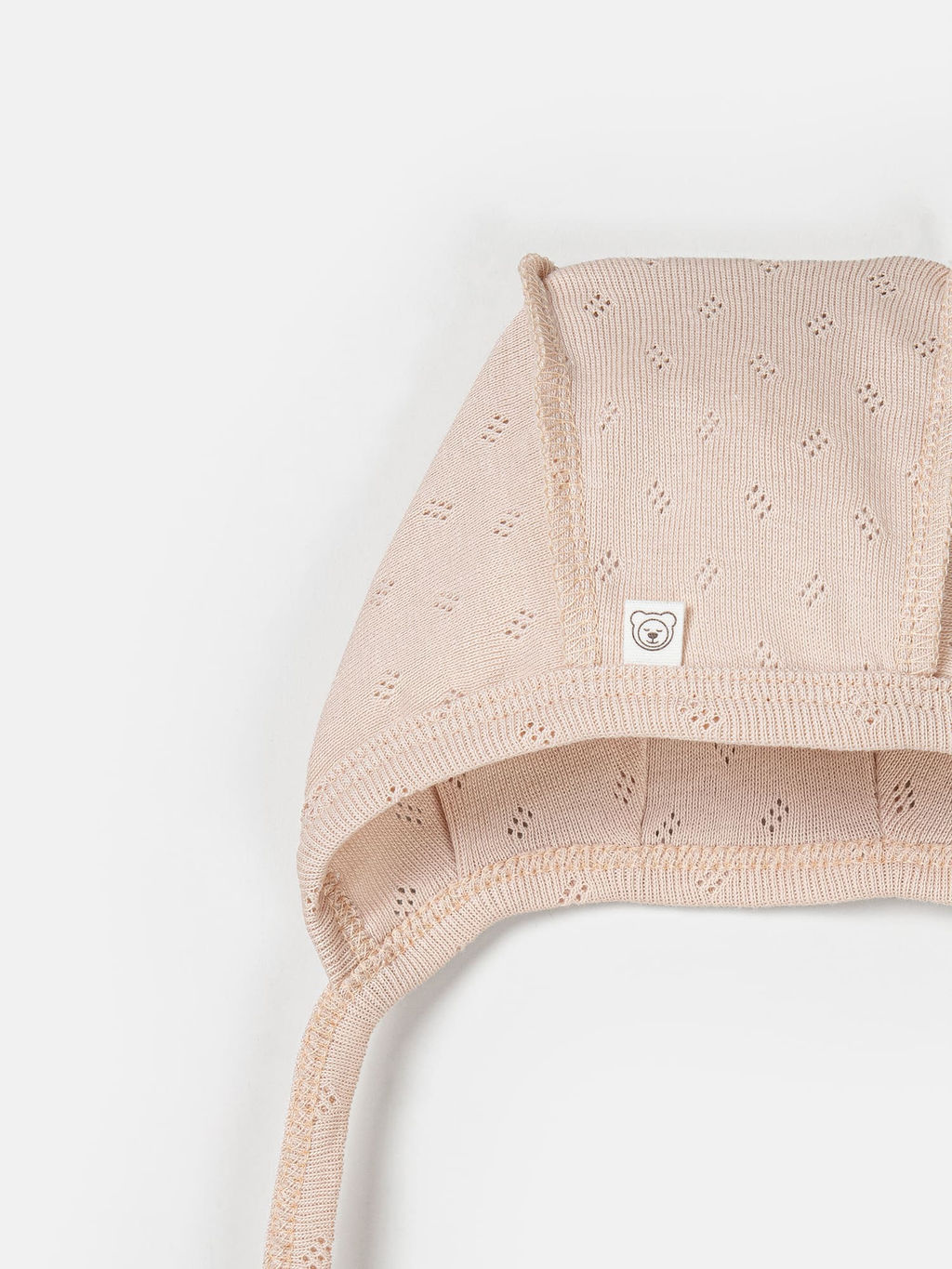 Чепчик Нюд из ажурного хлопка 0+ - Bungly фото 3