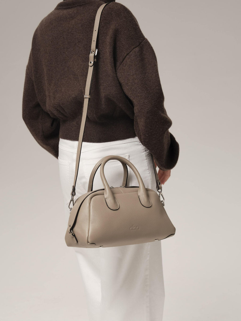Кожаная сумка Kandys DBR 31206 бежевый латте  фото 2
