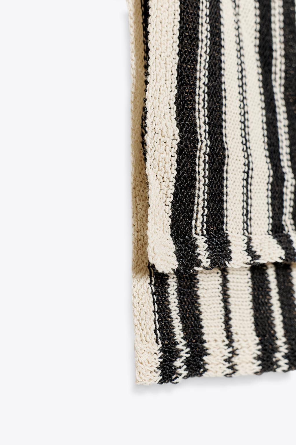 STRIPED KNIT TOP WITH LINEN - Zara фото 7