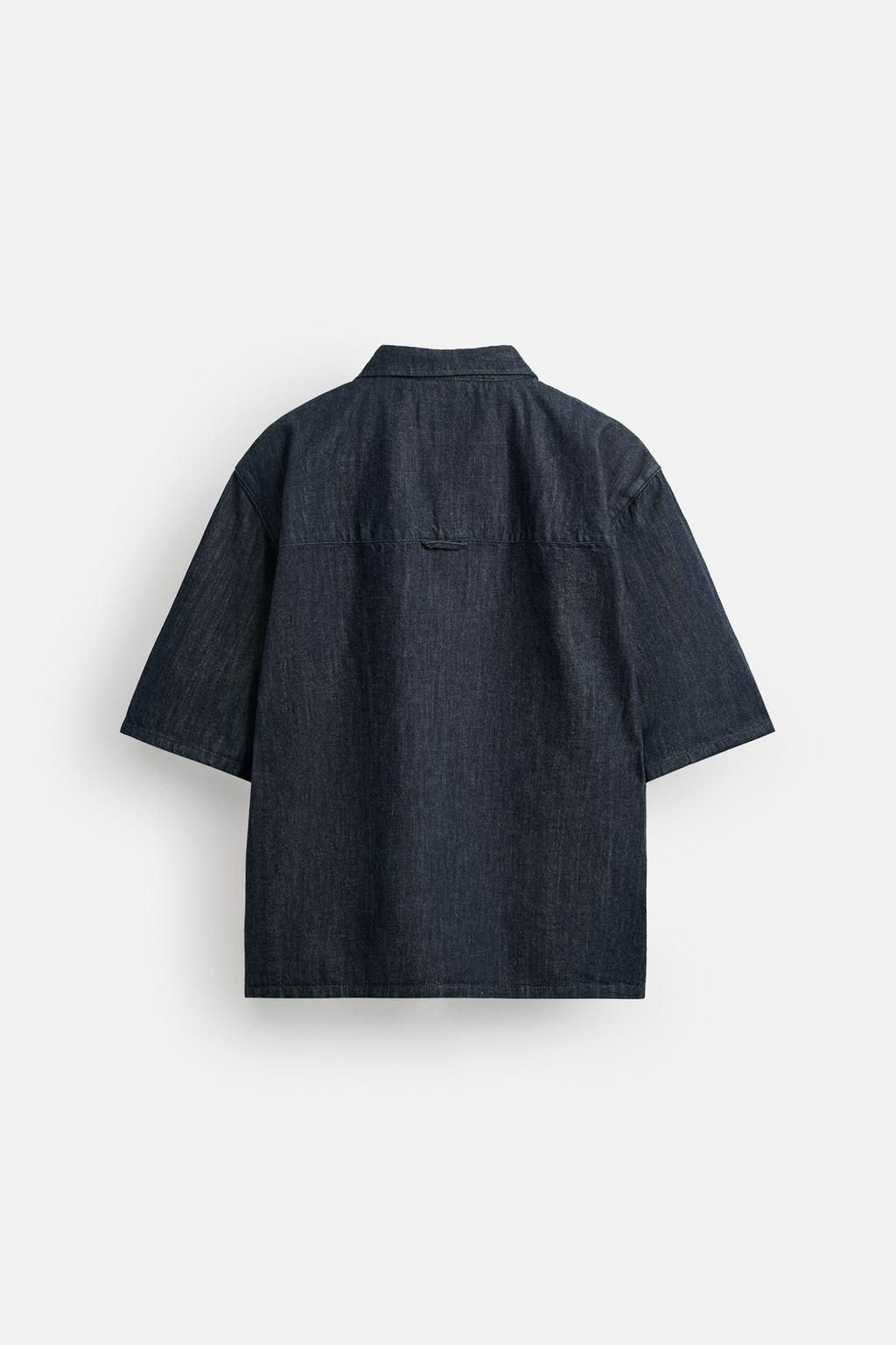 RELAXED FIT DENIM SHIRT - Zara фото 8