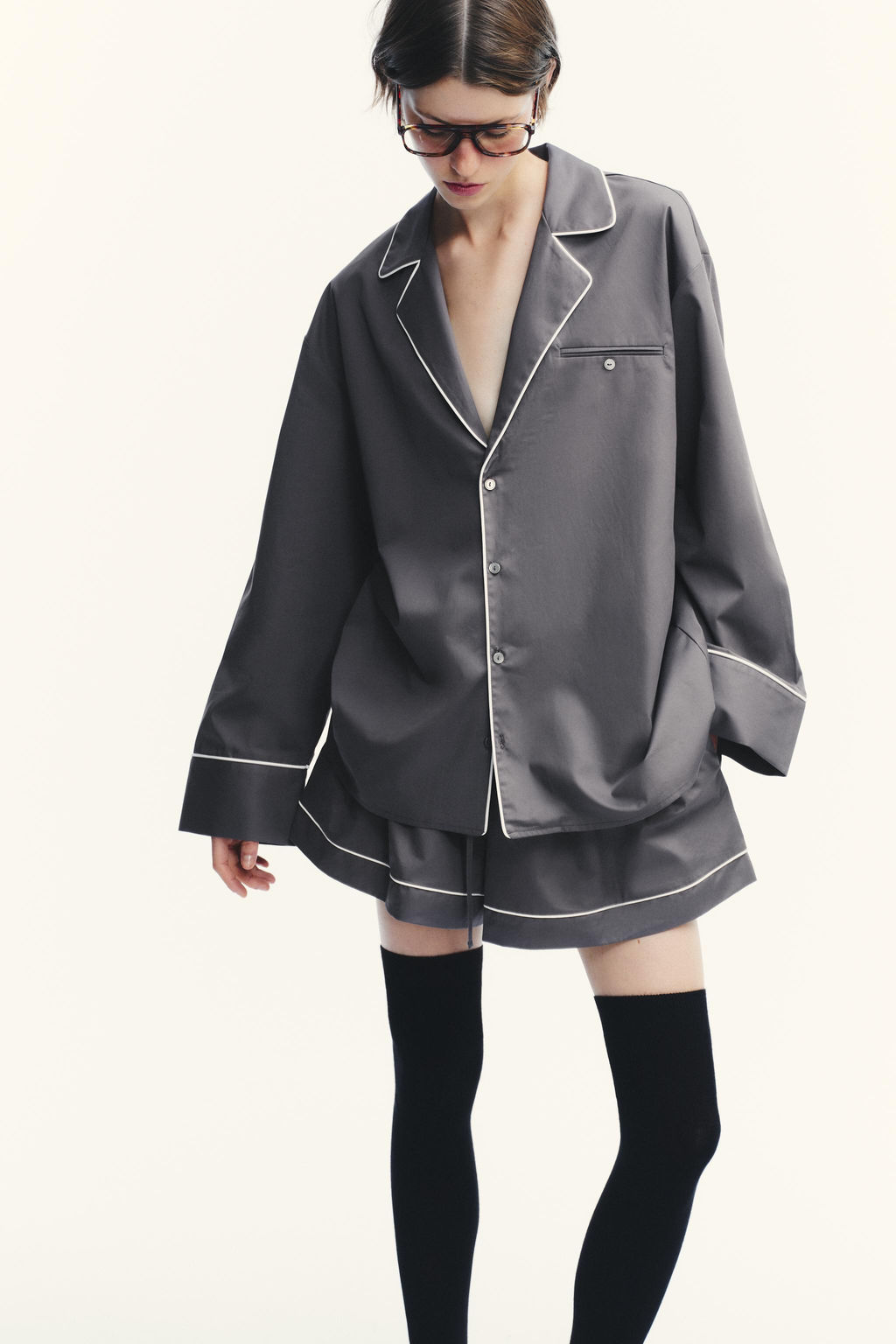 POPLIN PIPED TRIM SHIRT - Zara фото 2